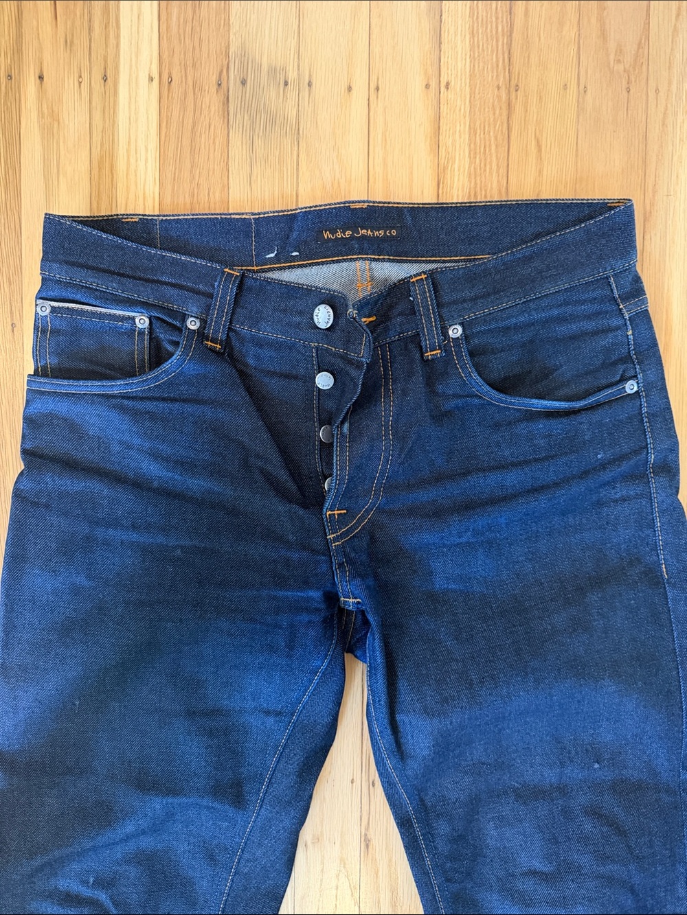 Nudie Jeans Solid Ollie Dry Selvedge Denim Jeans 31x32